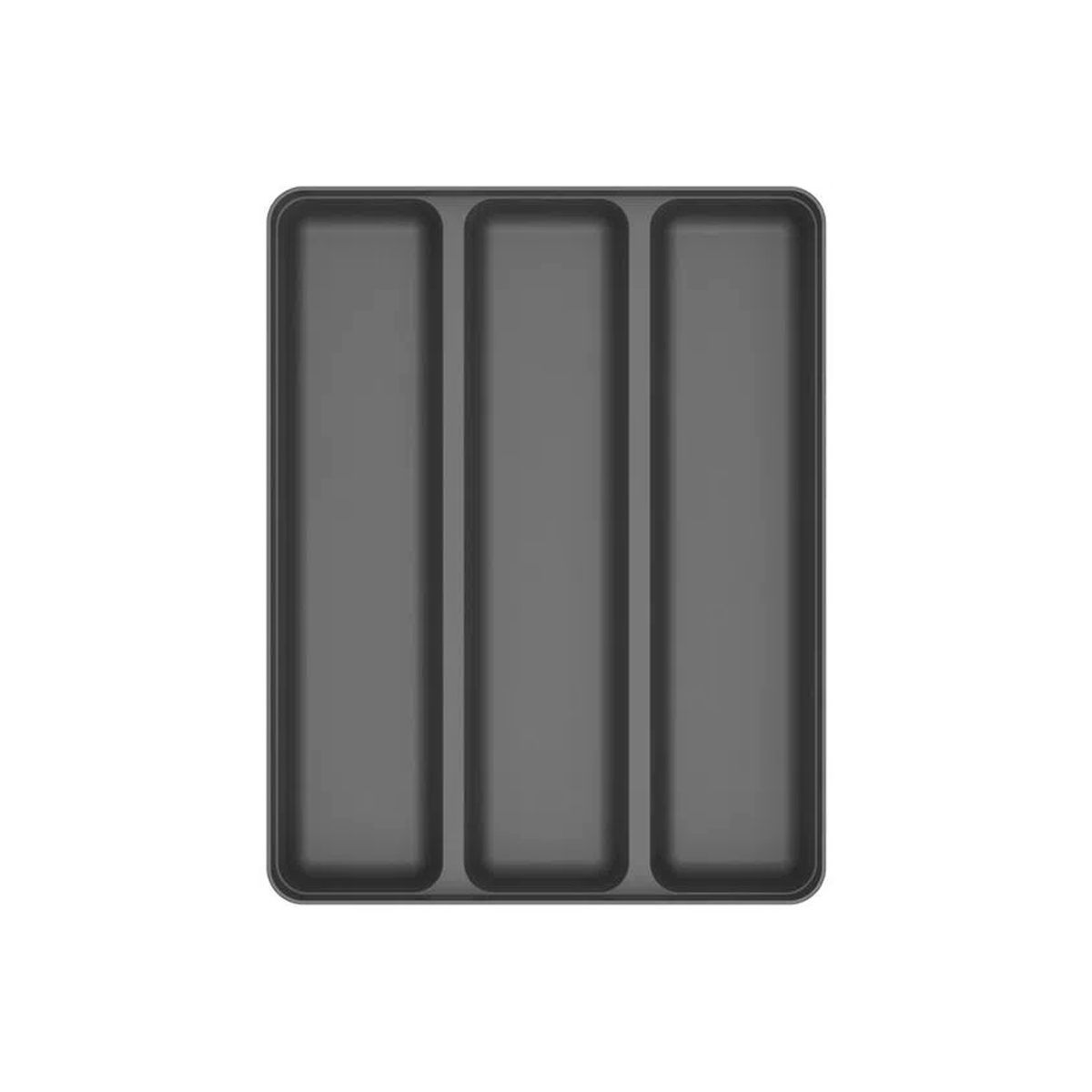 Porta Talheres Retangular Logic Chumbo 34,6x26,9cm - Martiplast