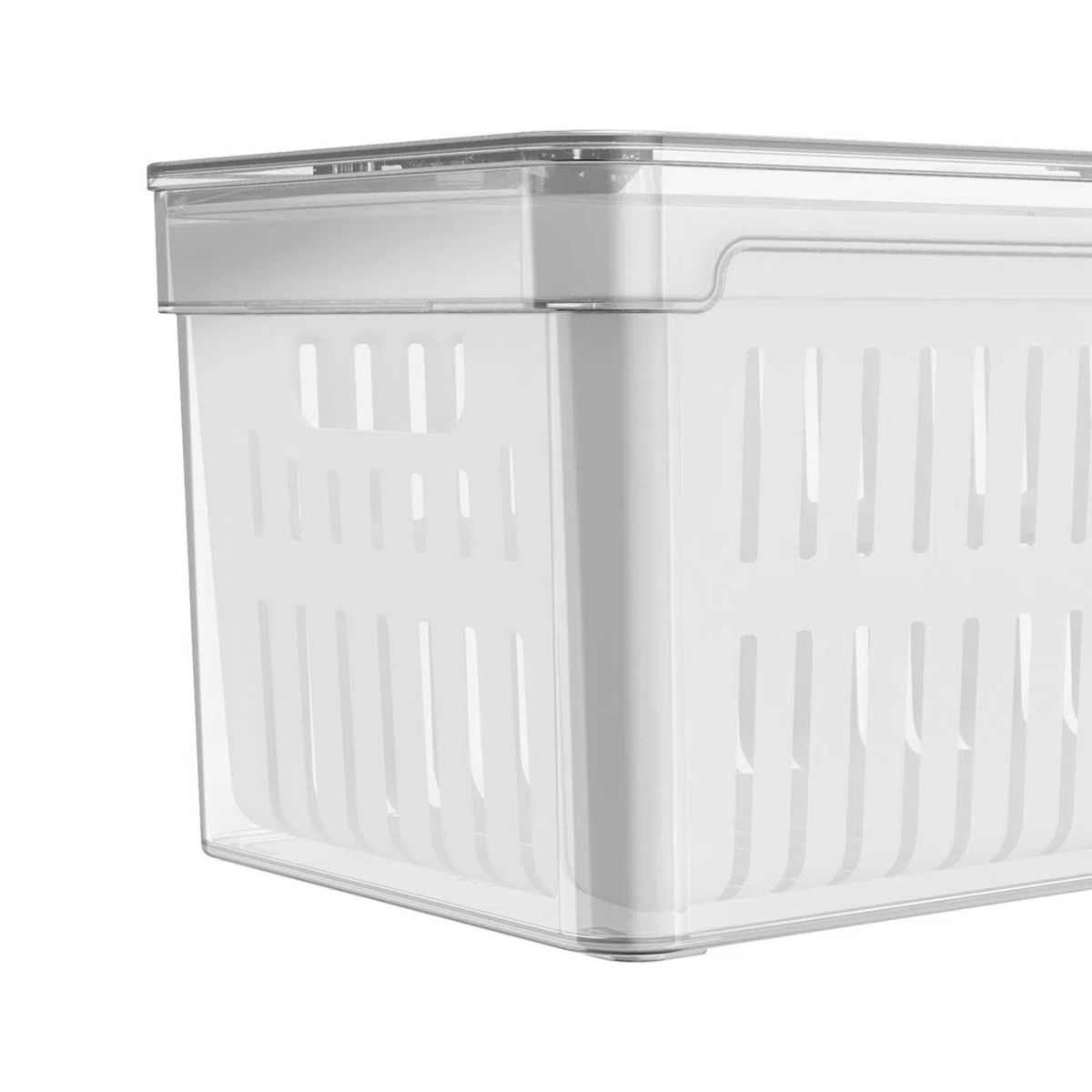 Organizador de Geladeira com Cesto Clear Fresh 5l Natural - Martiplast