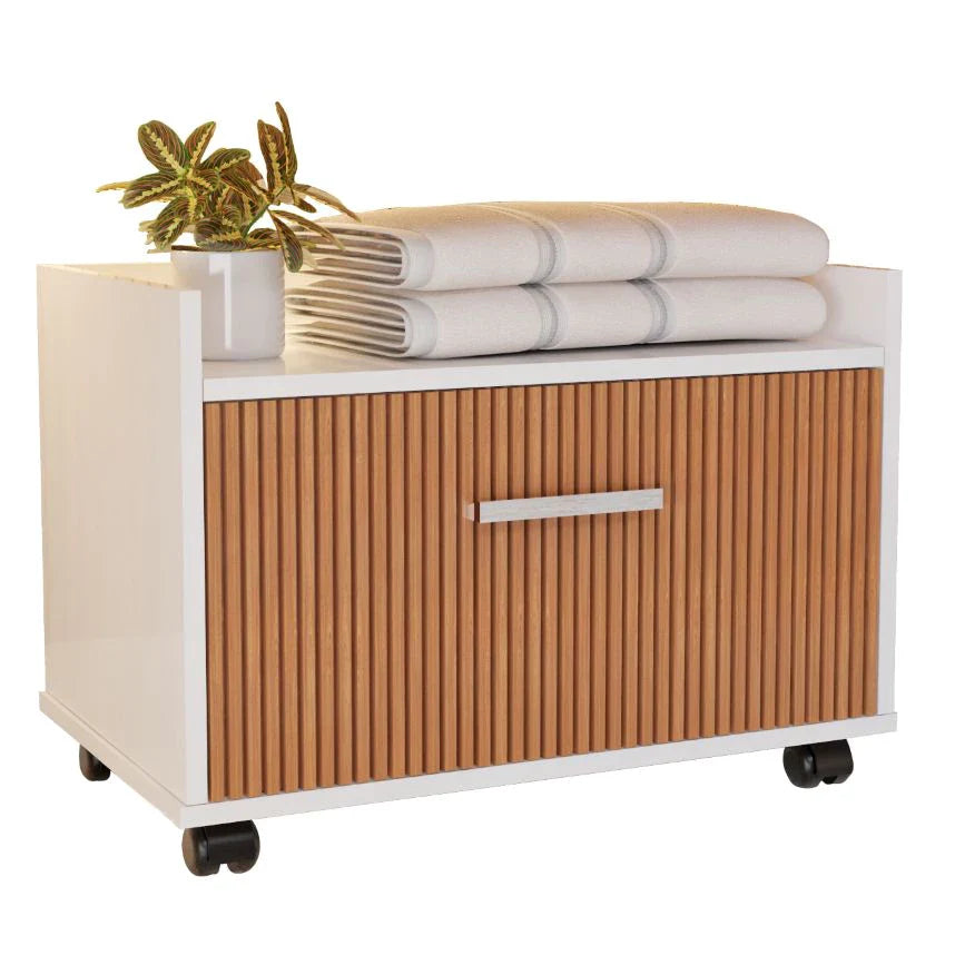 Armário Gabinete para Banheiro com Rodinhas e Gaveta – Organização Inteligente em Espaços Pequenos