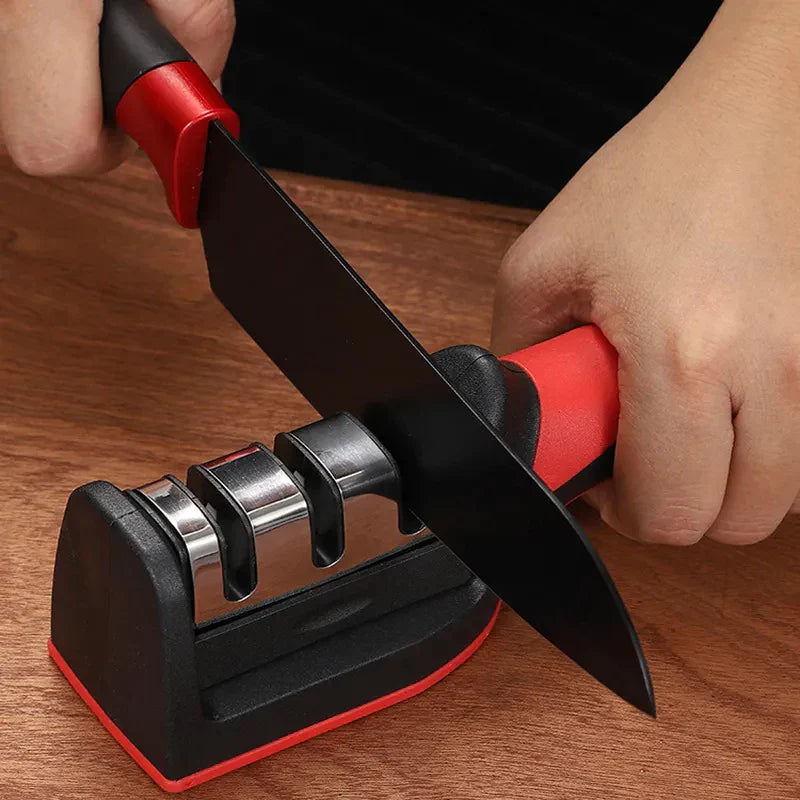 Amolador de Facas 3 em 1 – Praticidade e Corte Preciso na Sua Cozinha