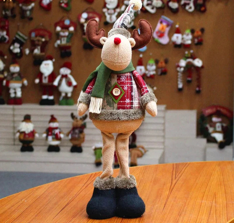 Trio Encantado de Natal – Papai Noel, Boneco de Neve e Alce Decorativos
